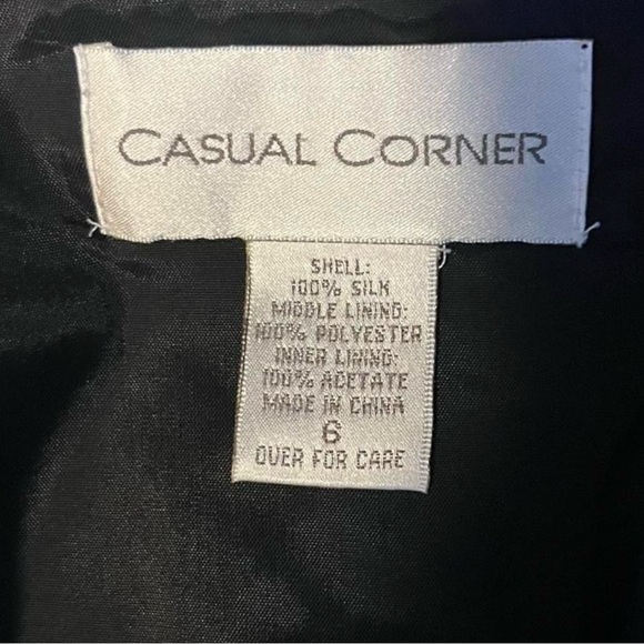 Casual Corner Black 100% Satin Chemise Midi Dress Size 6 - Picture 5 of 8
